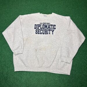 Vintage 90s US State Dept Diplomatic Security Kirk XL Crewneck Sweatshirt